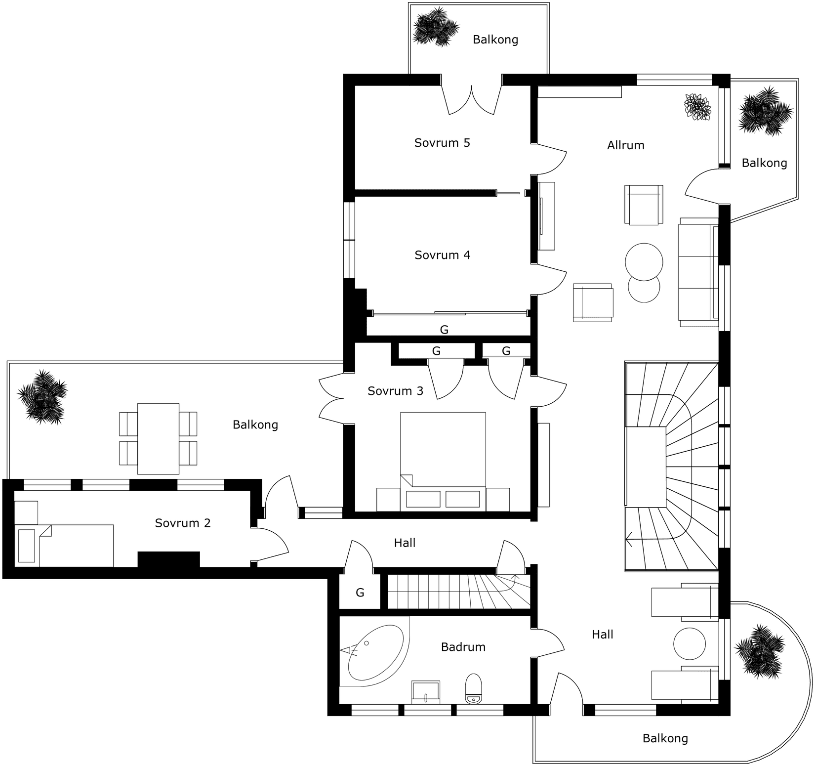 Villa, Rektorsgatan 7, Sundsvall centrum, Sundsvall