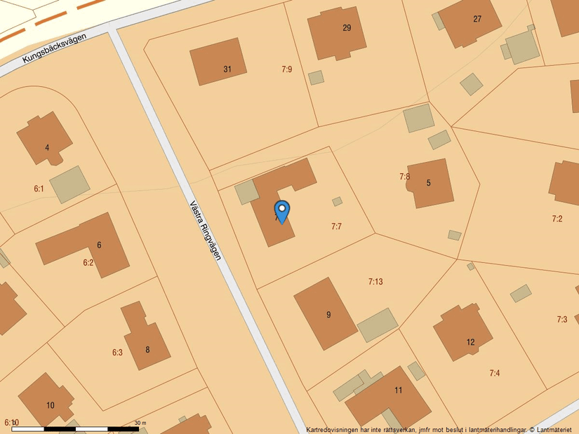 Villa, Västra Ringvägen 7, Villastaden, Gävle