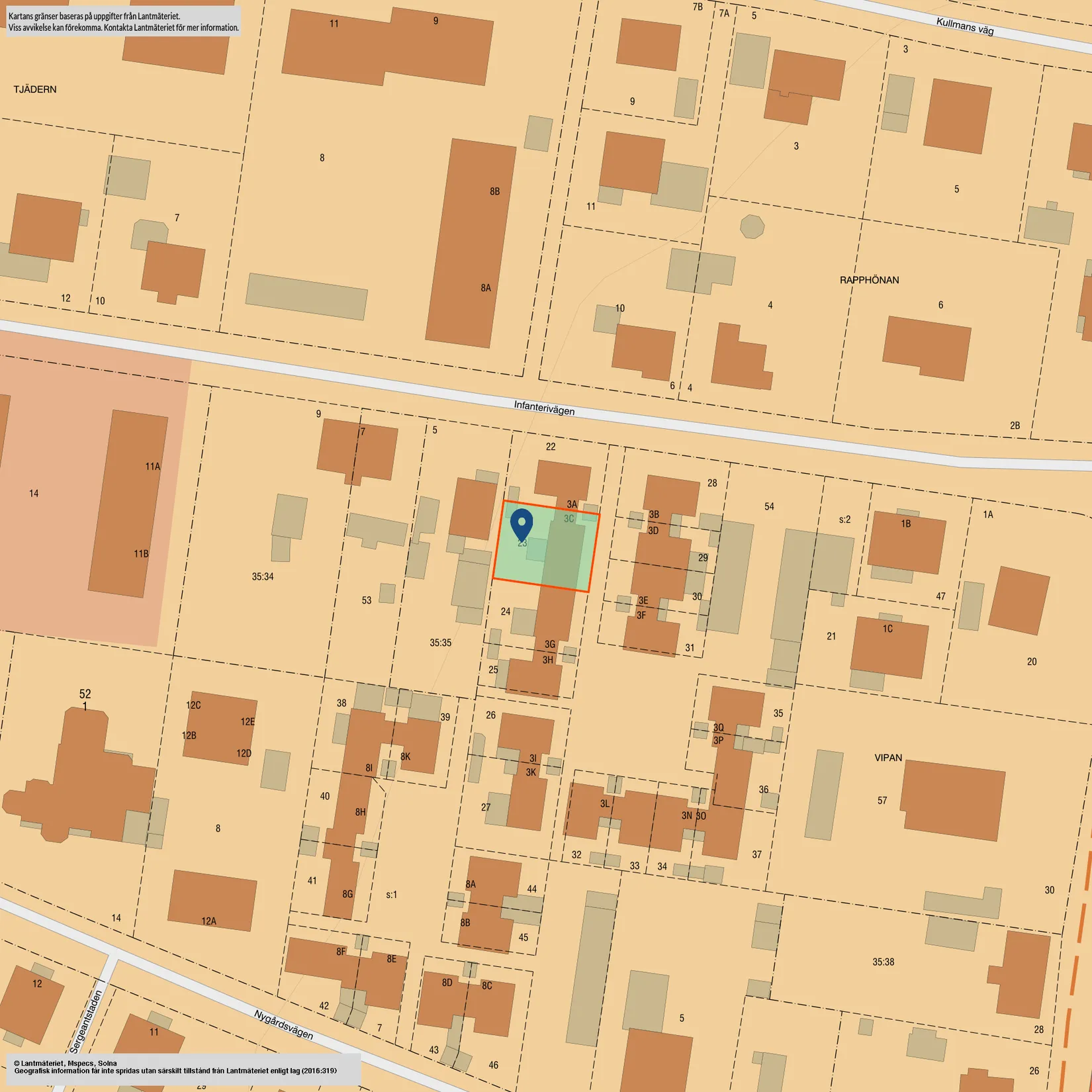 Radhus, Infanterivägen 3C, Gamla Näsby, Kristianstad