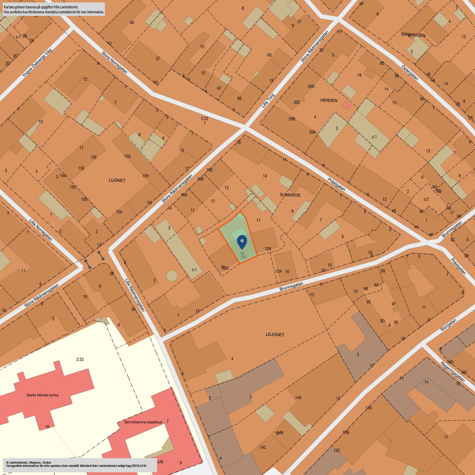 Radhus, Brunnsgatan 12C, Simrishamn - gamla stan, Simrishamn