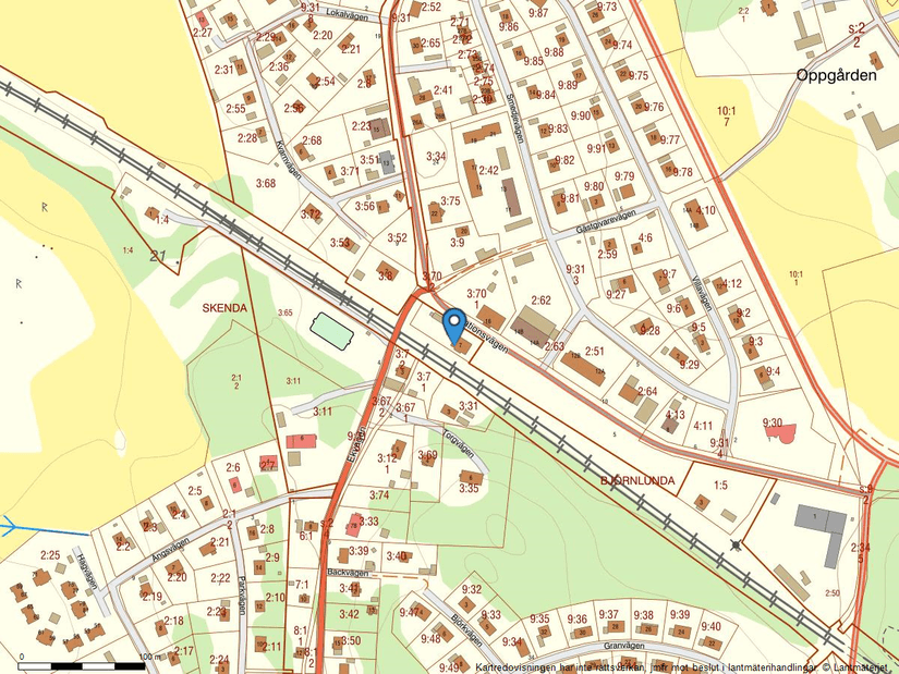 Villa, Stationsvägen 7, Björnlunda tätort, Gnesta