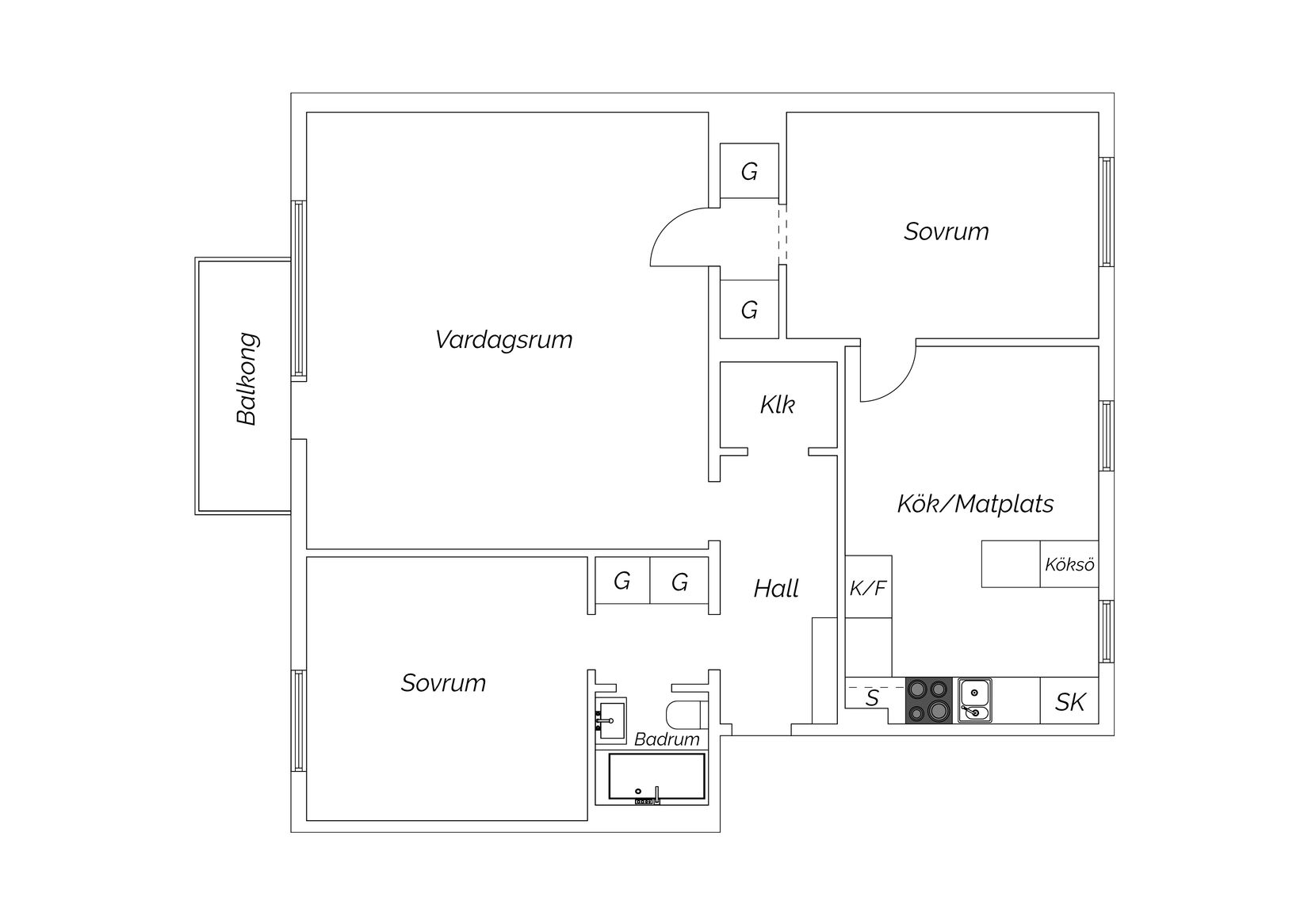 Bostadsrätt, Krokvägen 8B, Remsle, Sollefteå