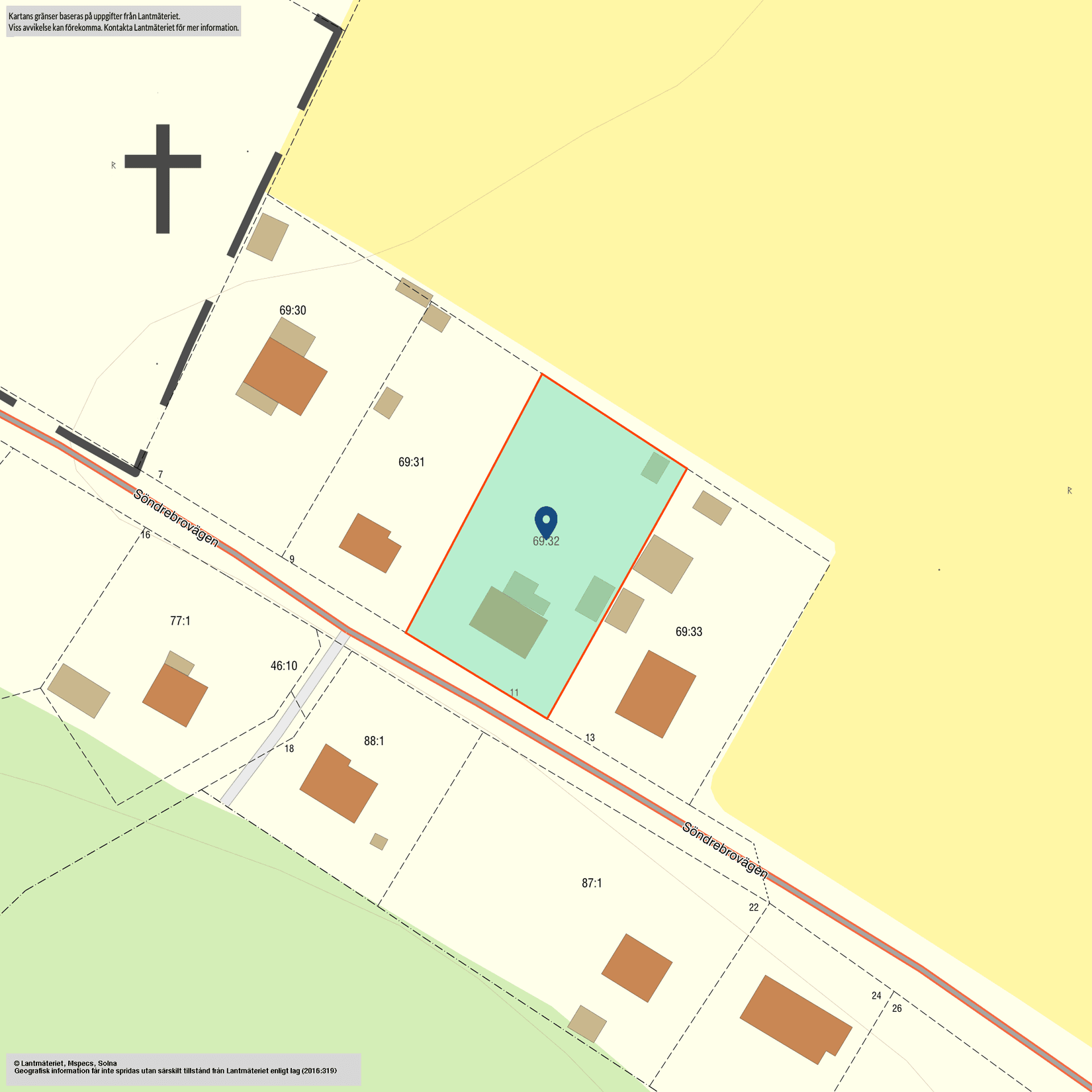 Villa, Söndrebrovägen 11, Kristianstad