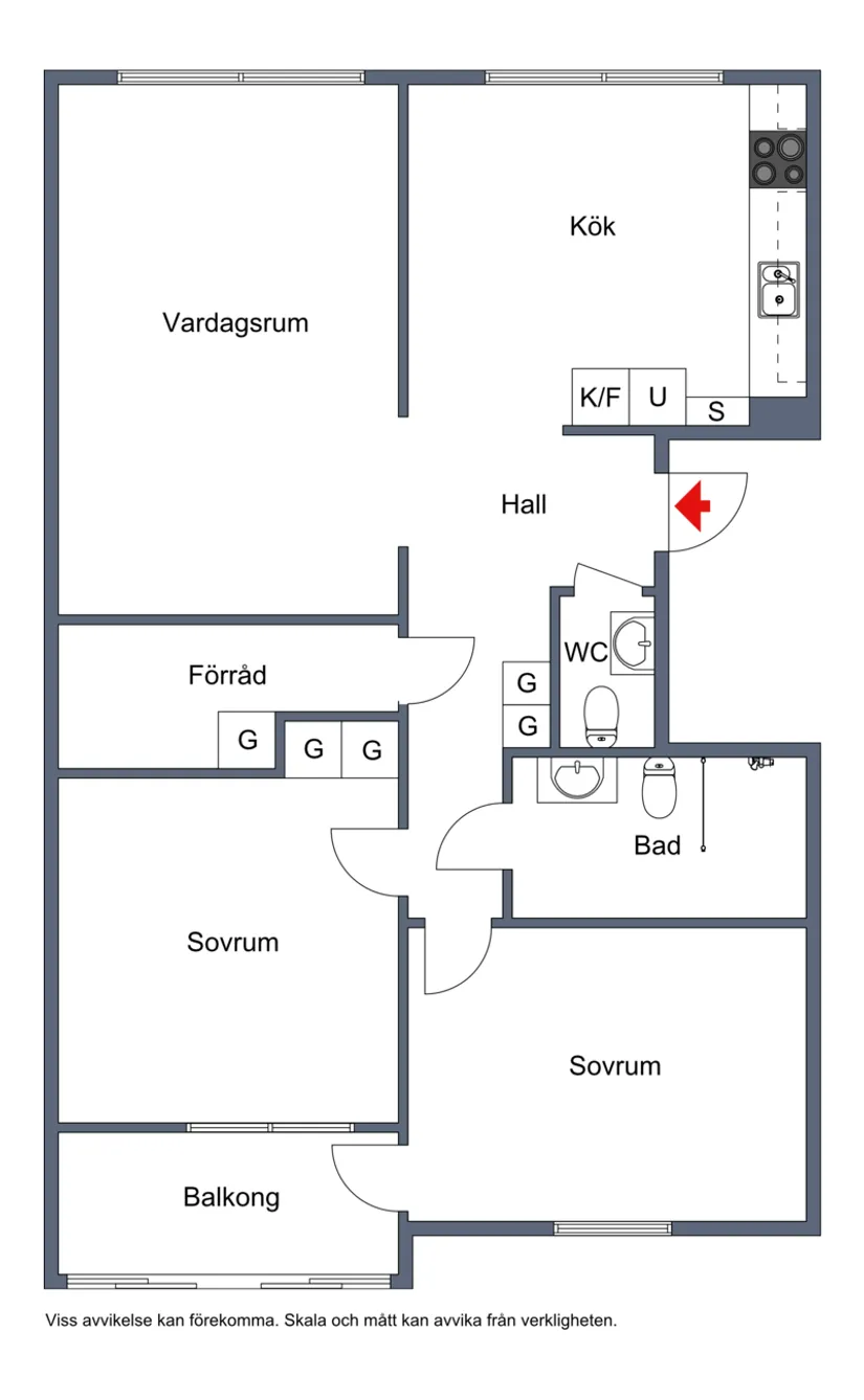 Bostadsrätt, Odalgatan 30, Odal/Vilan, Kristianstad