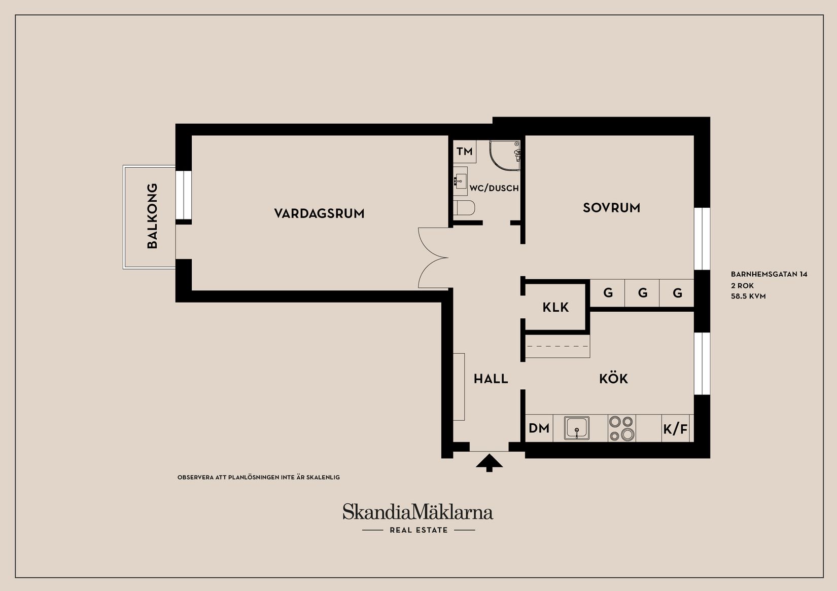 Bostadsrätt, Barnhemsgatan 14, Sjöbo, Borås