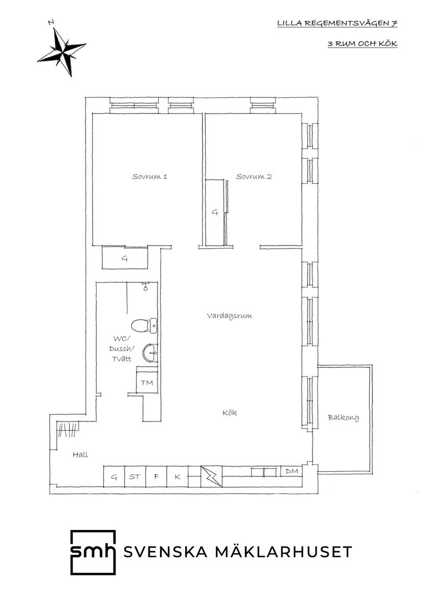 Bostadsrätt, Lilla Regementsvägen 7 Vån 4/4, Kviberg, Göteborg