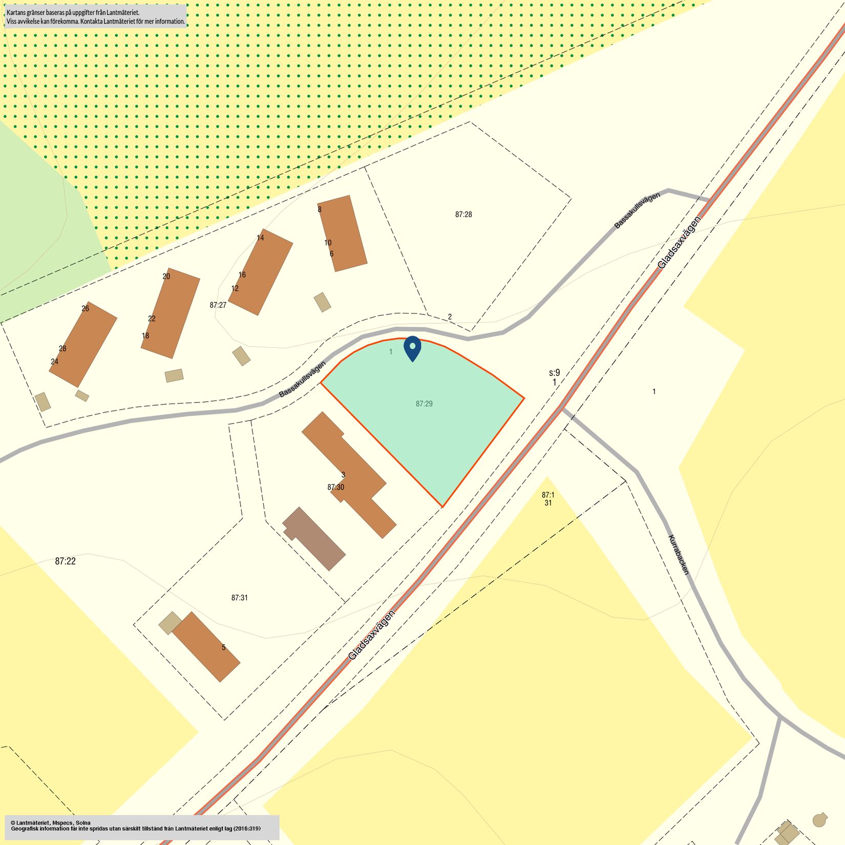Tomt, Bassakullsvägen 1, Baskemölla, Simrishamn