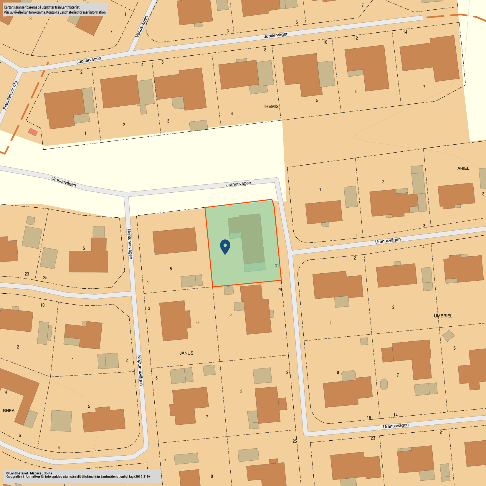 Villa, Uranusvägen 31, Vä, Planeternas, Kristianstad