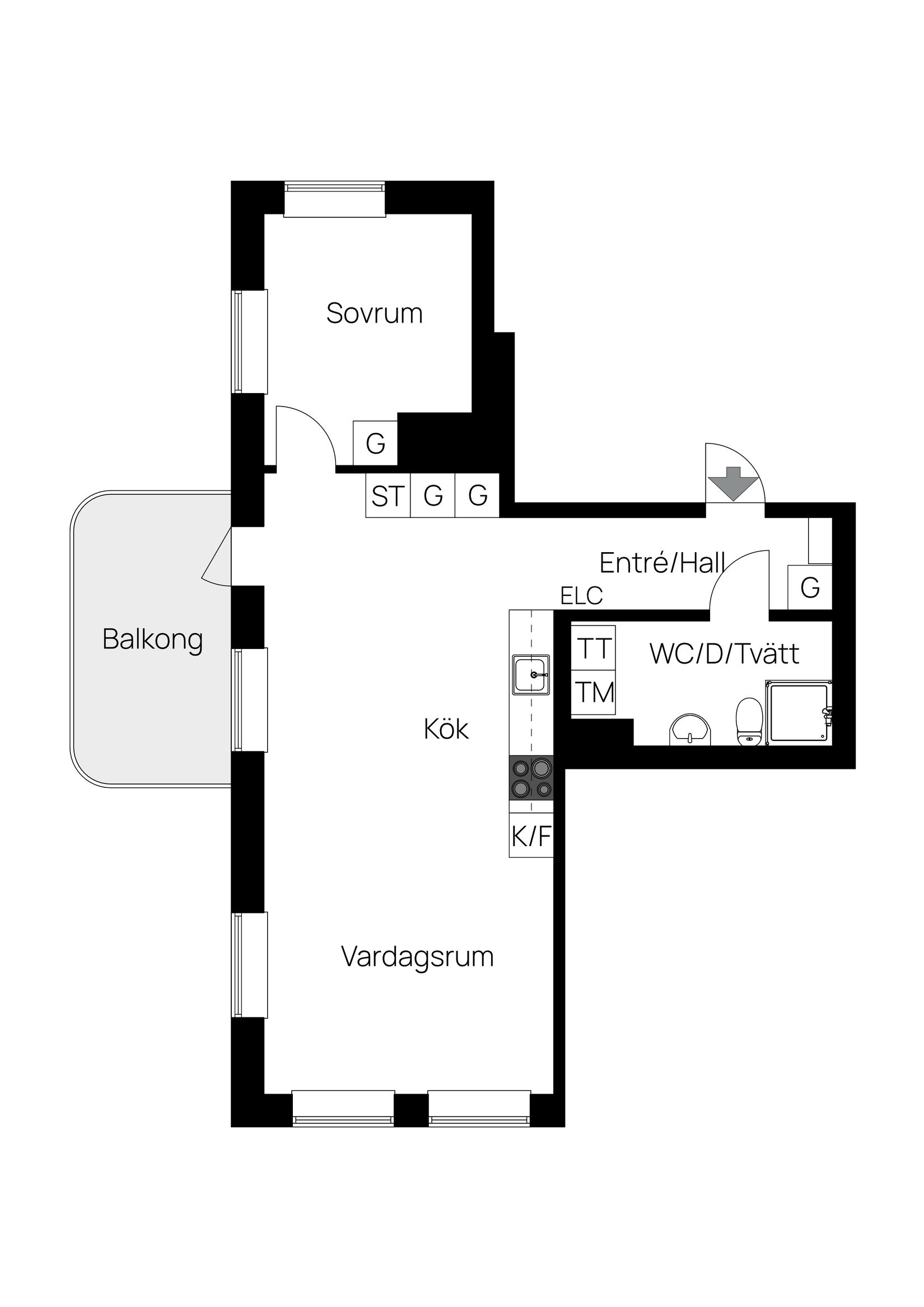 Bostadsrätt, Bolmstadsvägen 2, Centrum, Ljungby