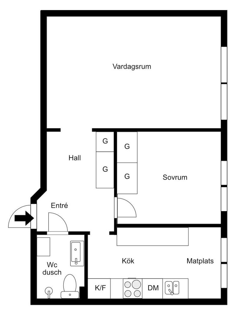 Bostadsrätt, Lidmansvägen 2, Centralt / Oxbacken / Djäkneberget, Västerås