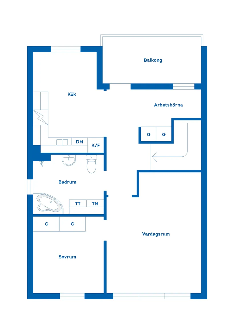 Bostadsrätt, Östergränd 8B, Östra Gärdet, Falkenberg