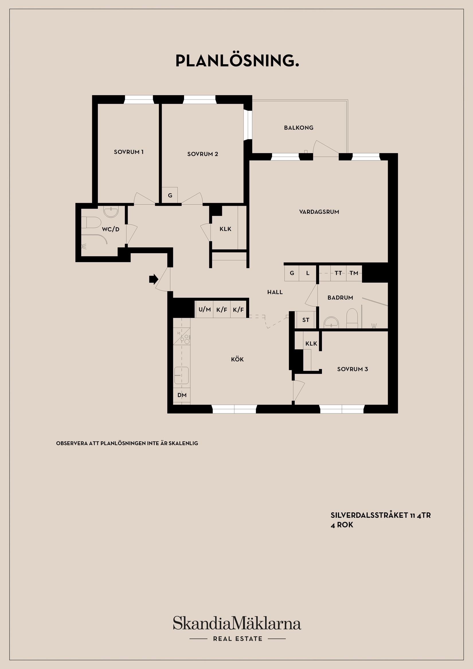 Bostadsrätt, Silverdalsstråket 11 4 tr, Silverdal, Sollentuna
