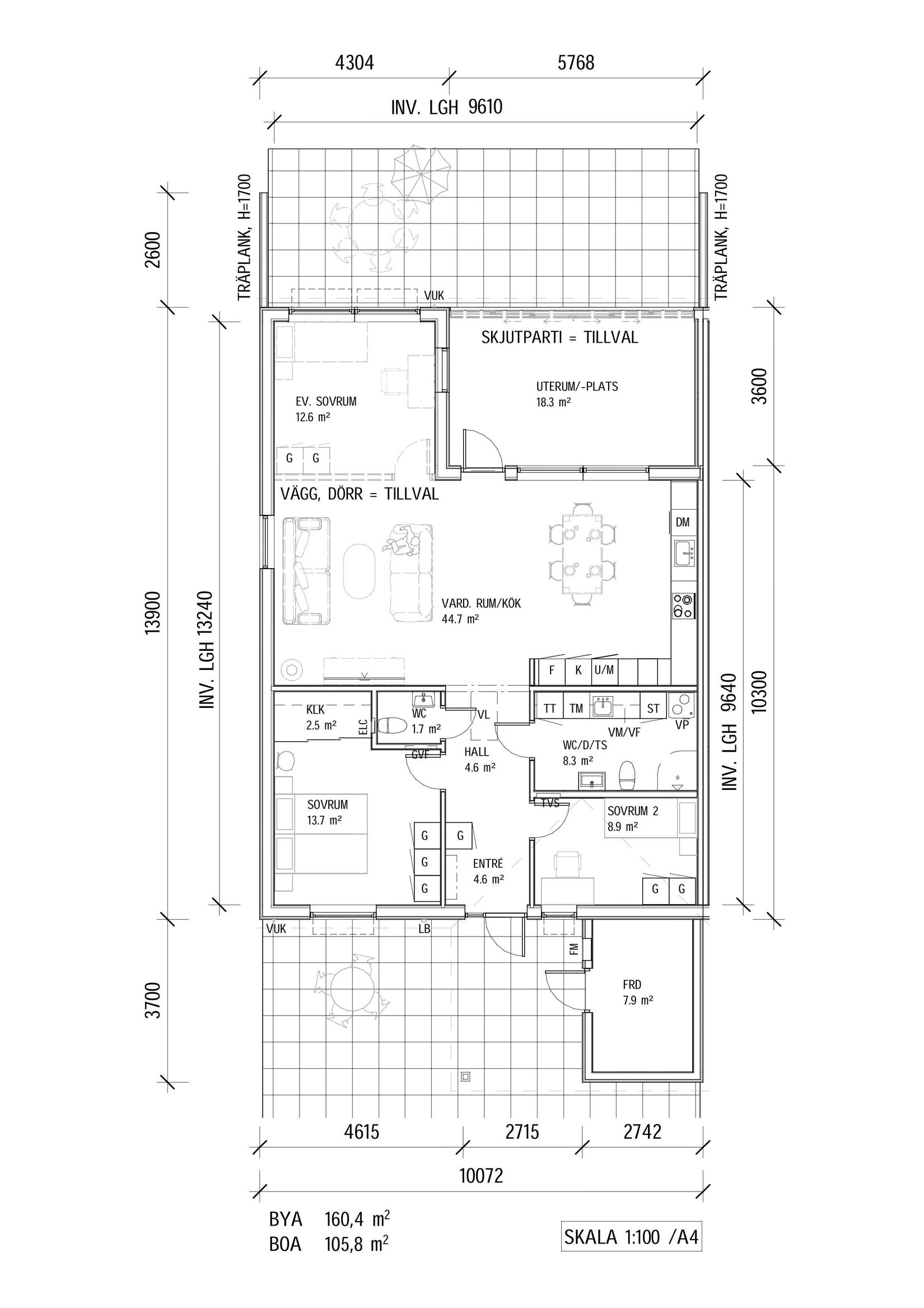 Radhus, Månvägen 20F, Lgh 1, Vä - Planeternas område, Kristianstad