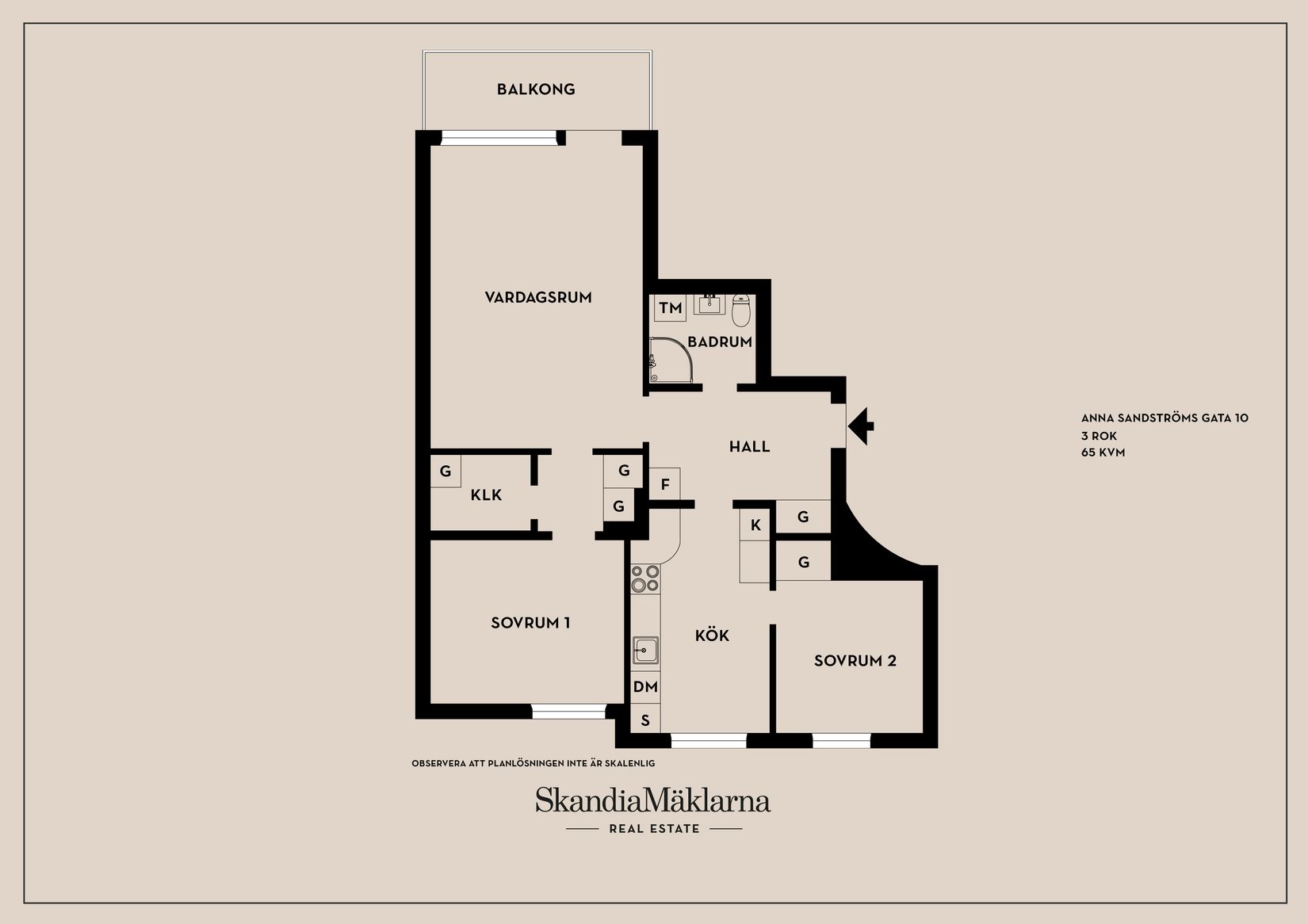Bostadsrätt, Anna Sandströms Gata 10, Fruängen, Stockholm