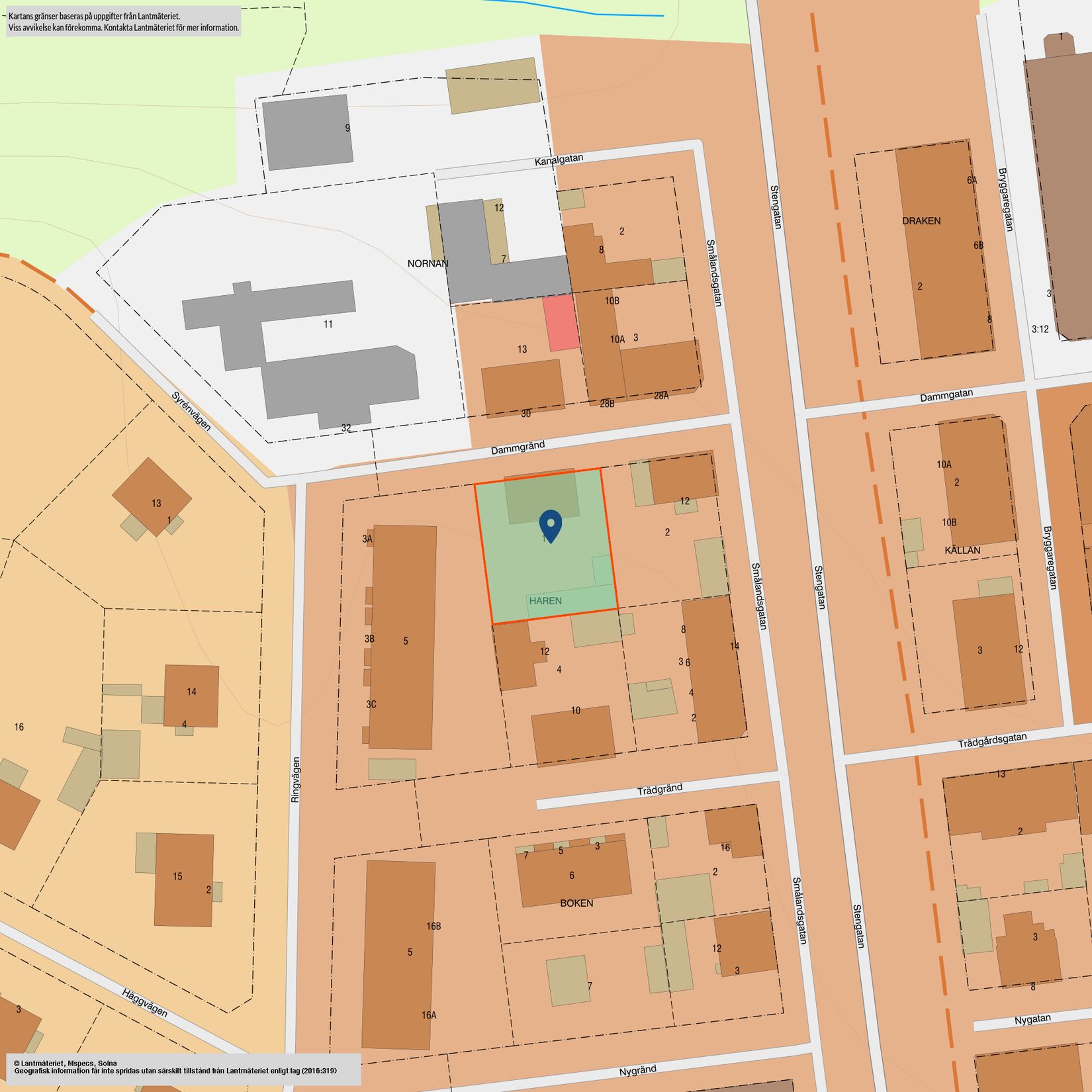 Villa, Dammgränd 33, Centralt, Oskarshamn