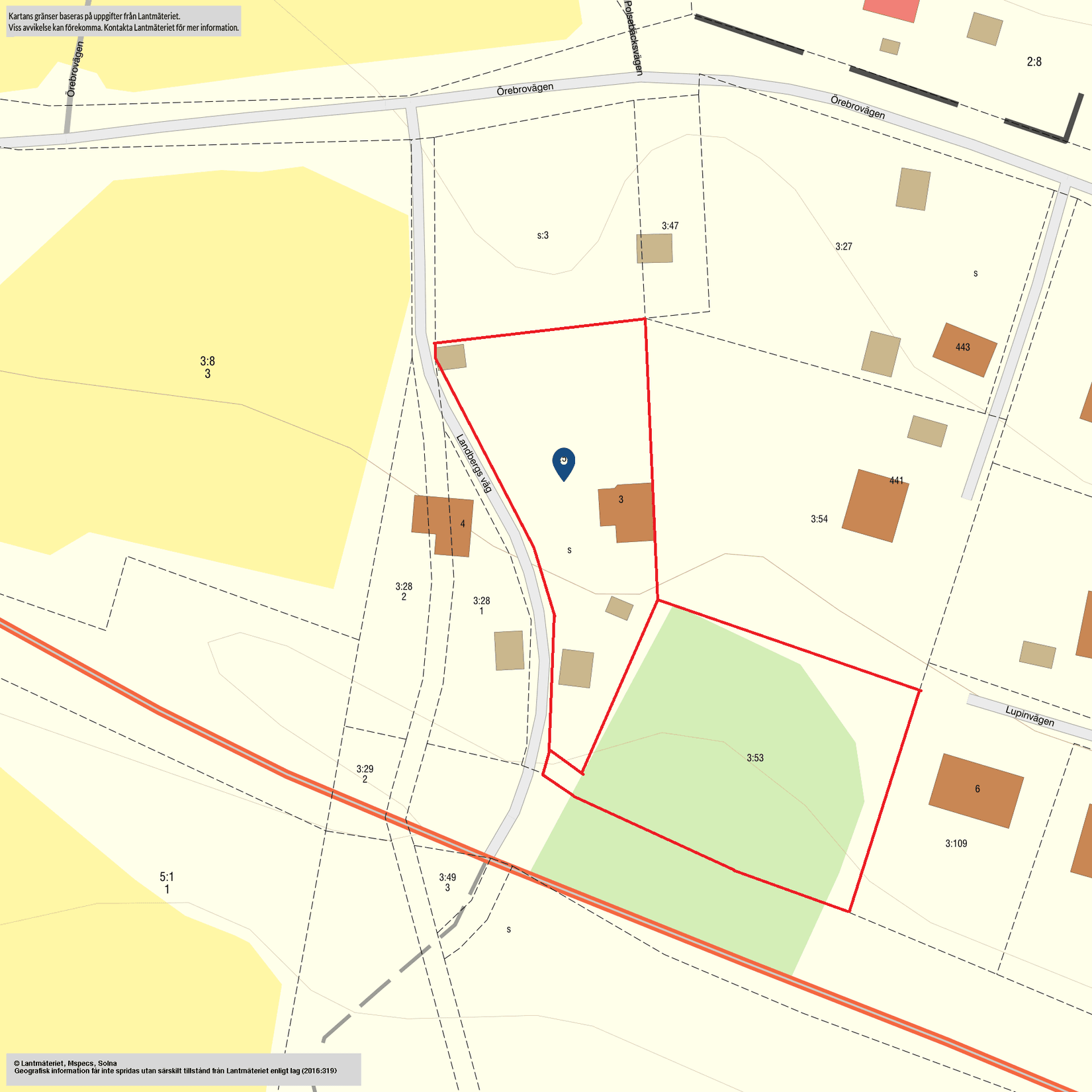 Villa, Landbergs väg 3, Ljusfallshammar, Finspång