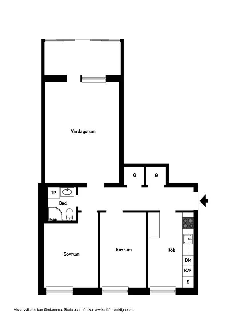 Bostadsrätt, Engelbrektsgatan 18A, Centralt, Trelleborg , Trelleborg
