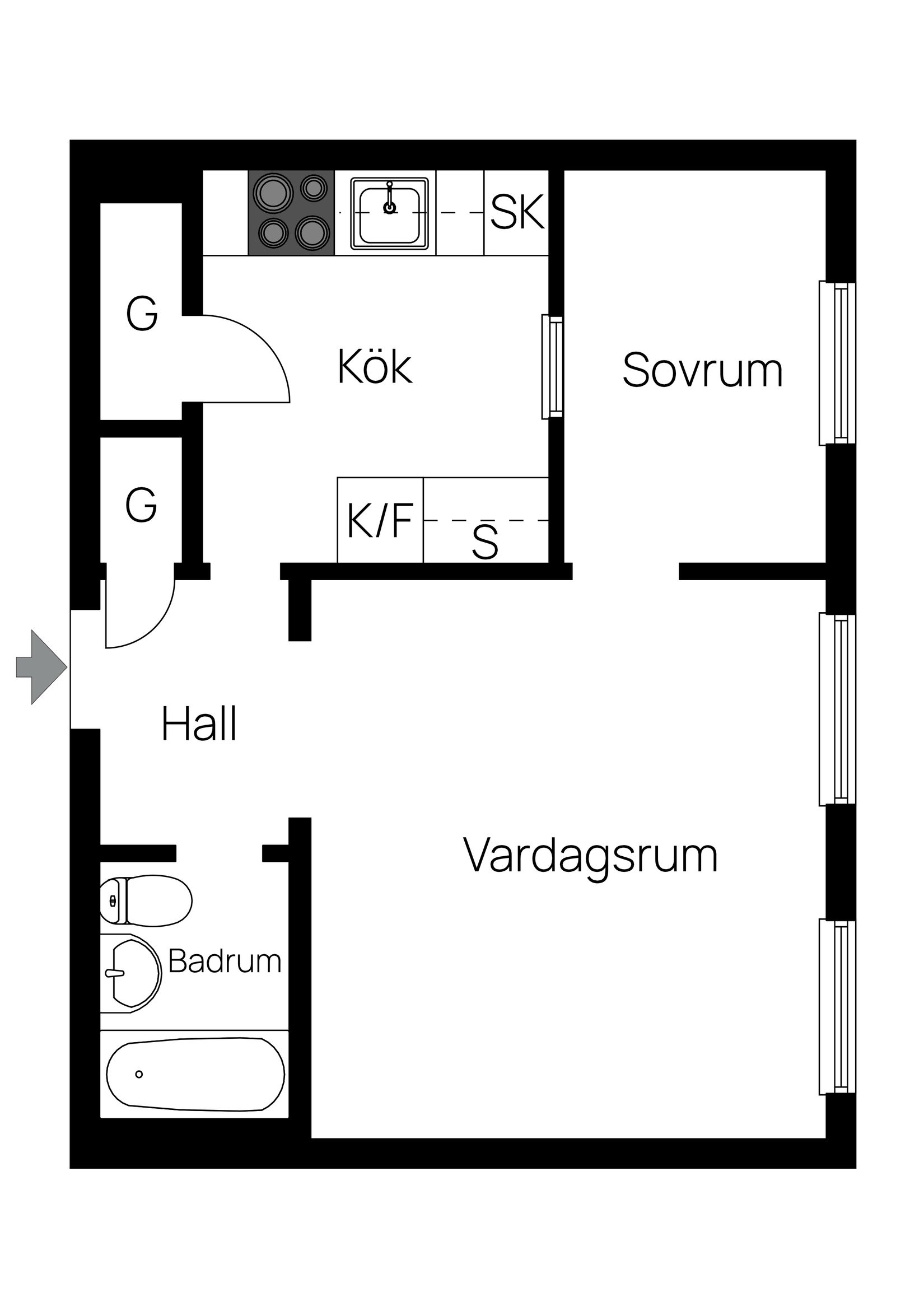Bostadsrätt, S:T Göransgatan 25, Fålhagen, Uppsala