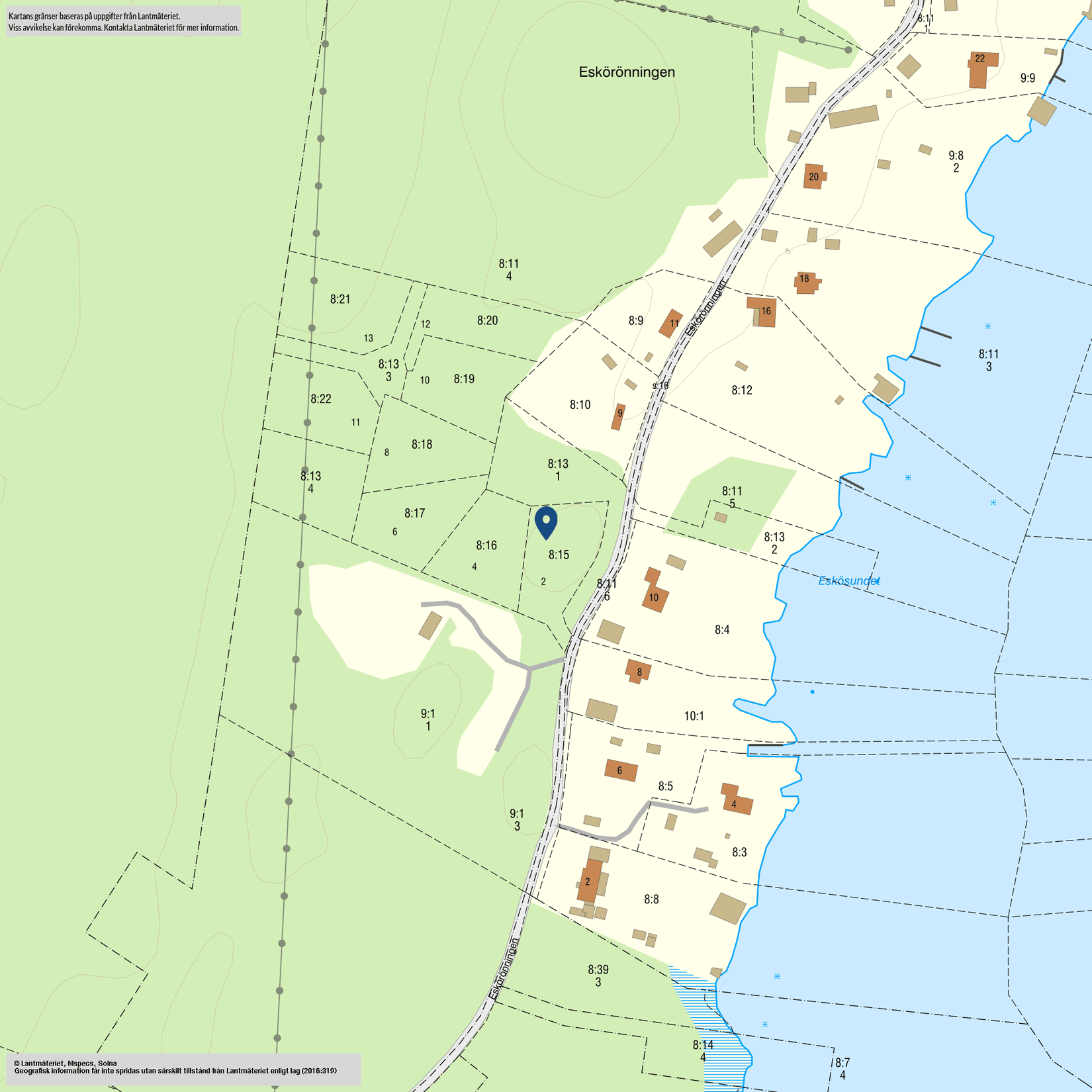 Tomt, Eskösundskroken      2-12 och 11-13, Eskösundet, Gävle