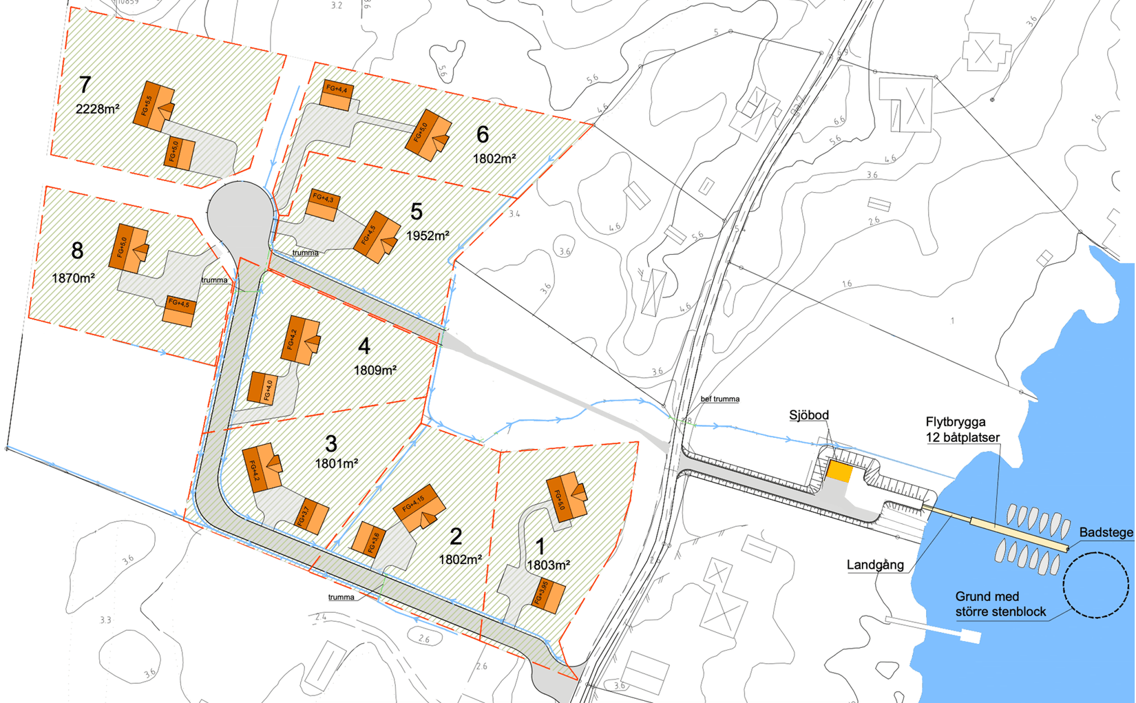 Tomt, Eskösundskroken      2-12 och 11-13, Eskösundet, Gävle