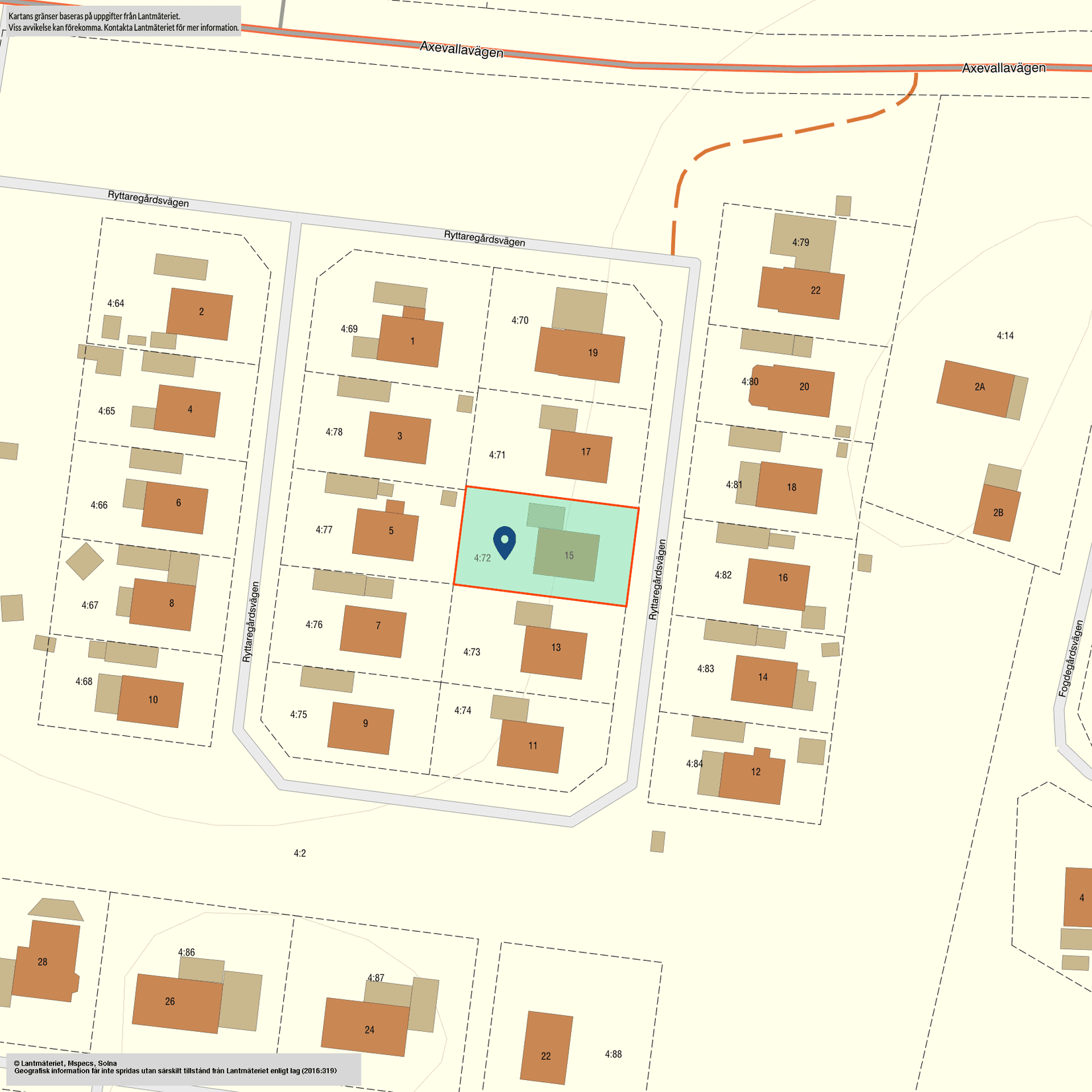 Villa, Ryttaregårdsvägen 15, Skara