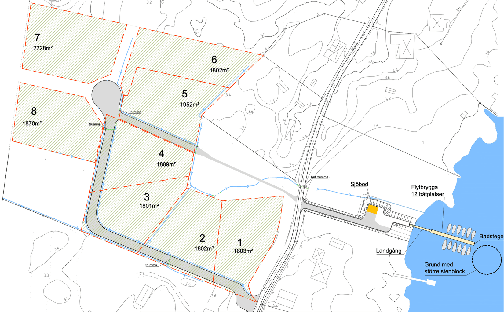 Tomt, GÄVLE ESKÖN 8:15 - GÄVLE ESKÖN 8:22 med adresser Eskösundskroken 2-12 och 11-13, 805 96 Gävle, Eskösundet, Gävle