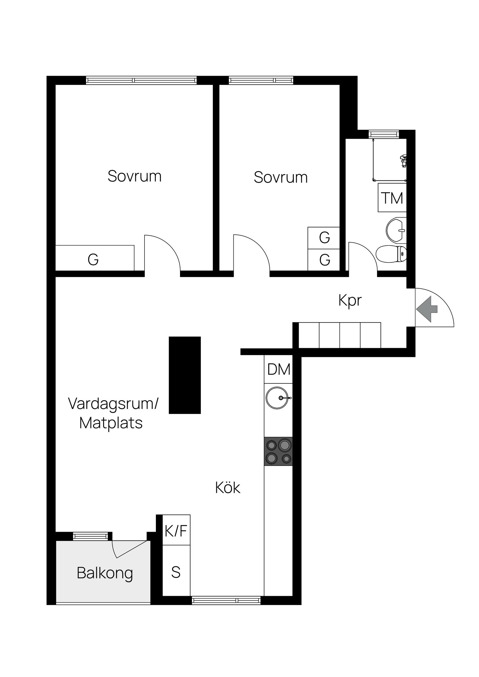 Bostadsrätt, Lycko Pers Väg 5B, Lycko Per, Trelleborg