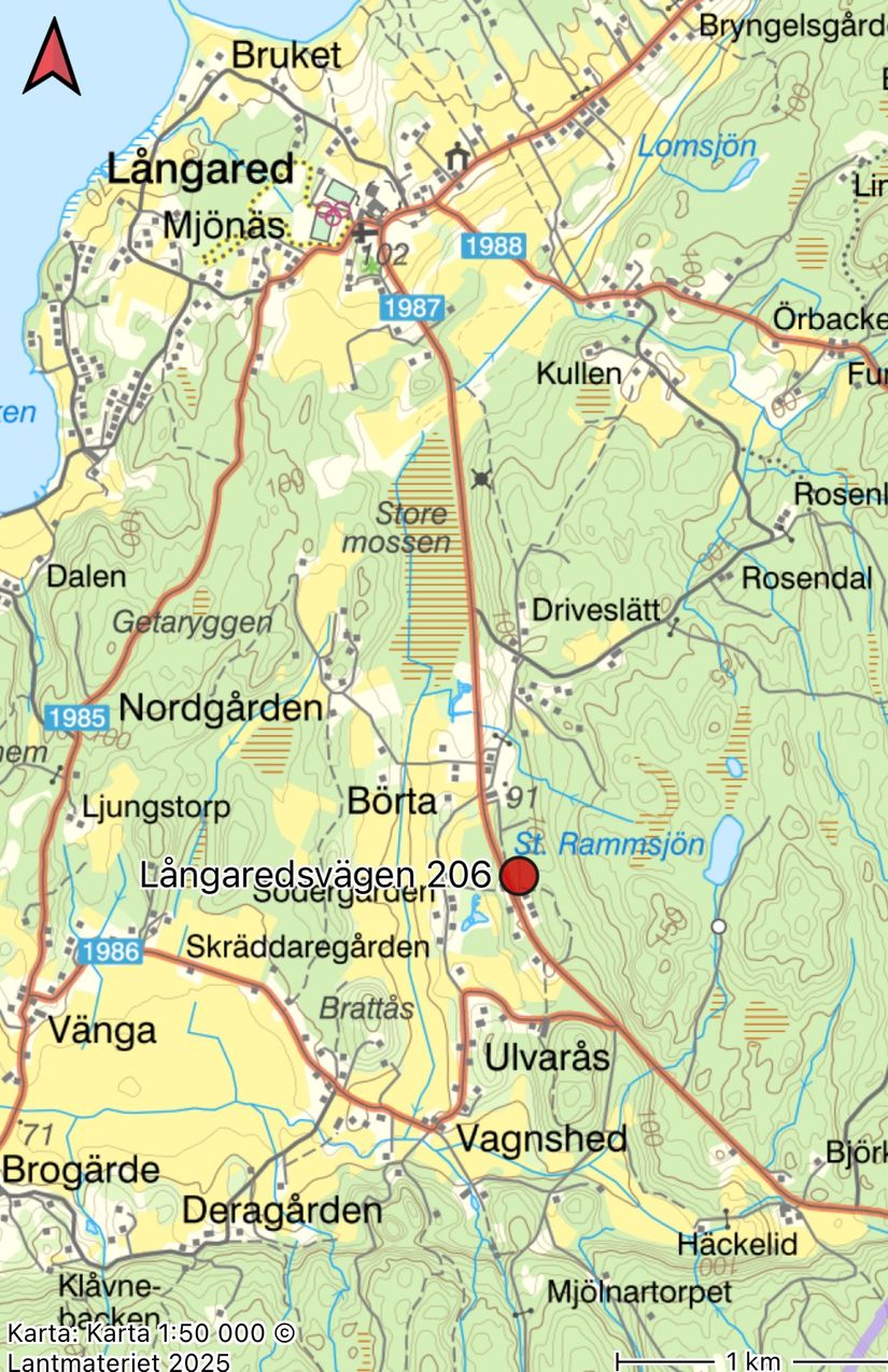 Tomt, Långaredsvägen, Alingsås