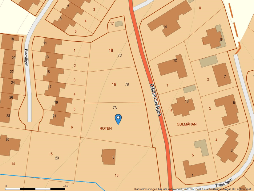 Tomt, Däldernavägen 7A, Dälderna, Skövde