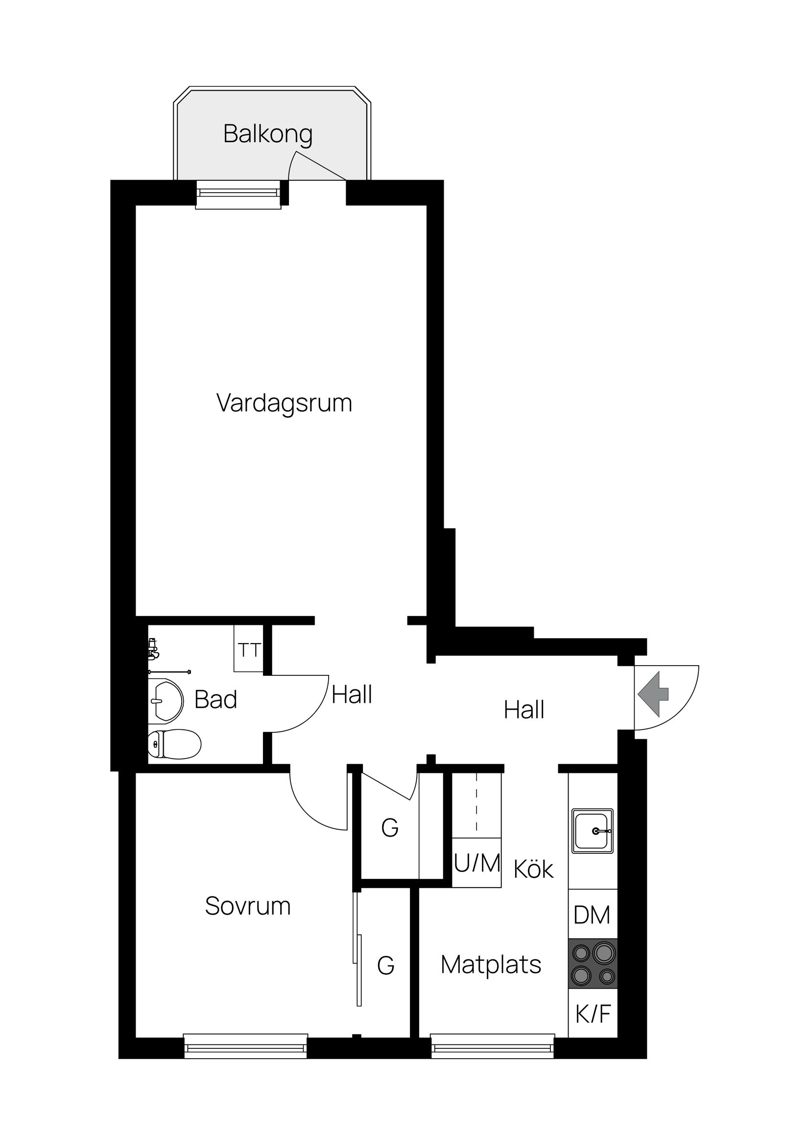 Bostadsrätt, Prostgatan 3A, Gamla staden, Lidköping