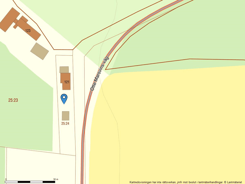 Villa, Otte Marsvins väg 121, Ensligheten, Ystad