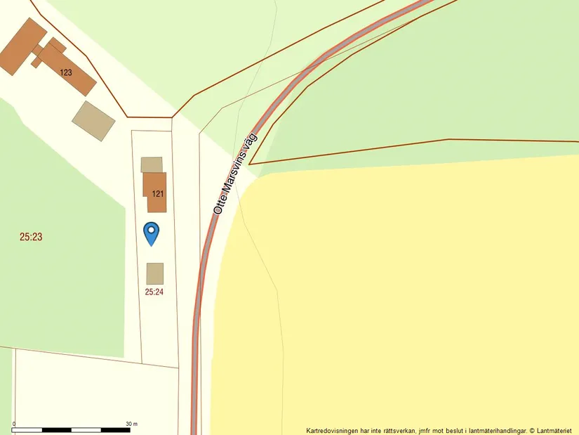 Villa, Otte Marsvins väg 121, Ensligheten, Ystad
