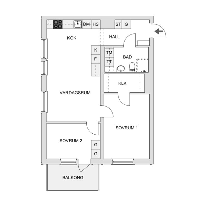 Bostadsrätt, Lappfogdegatan 1A, Centrum Gällivare, Gällivare