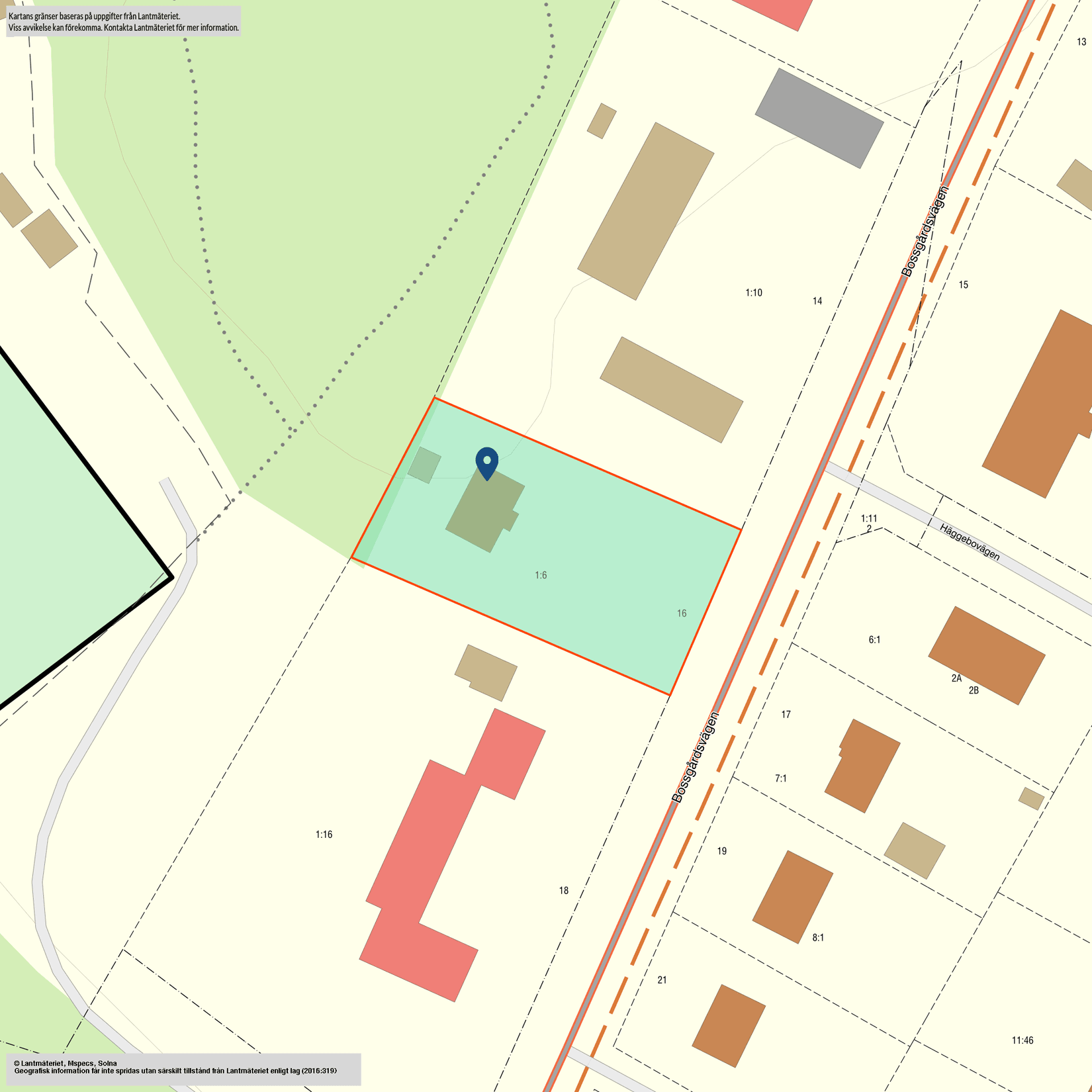 Villa, Bossgårdsvägen 16, Norrköping