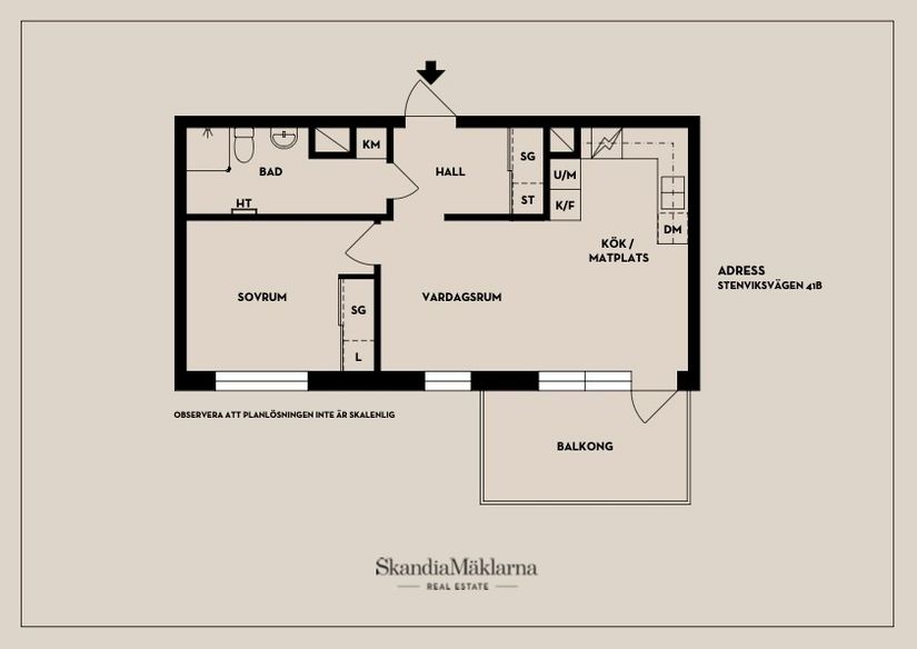 Bostadsrätt, Stenviksvägen 41B, Stenvik, Oxelösund