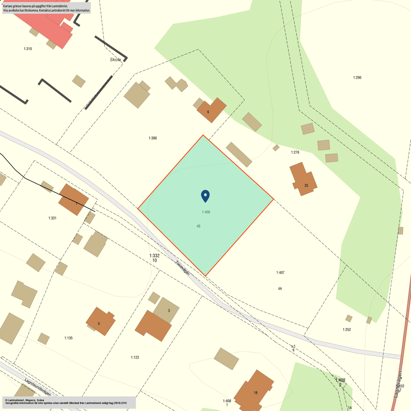 Tomt, Toivovägen 4B, Norra Lagnö, Värmdö