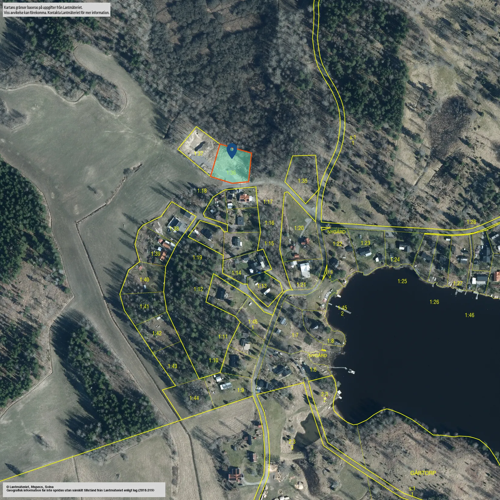 Tomt, Grindtorpsvägen, Finspång