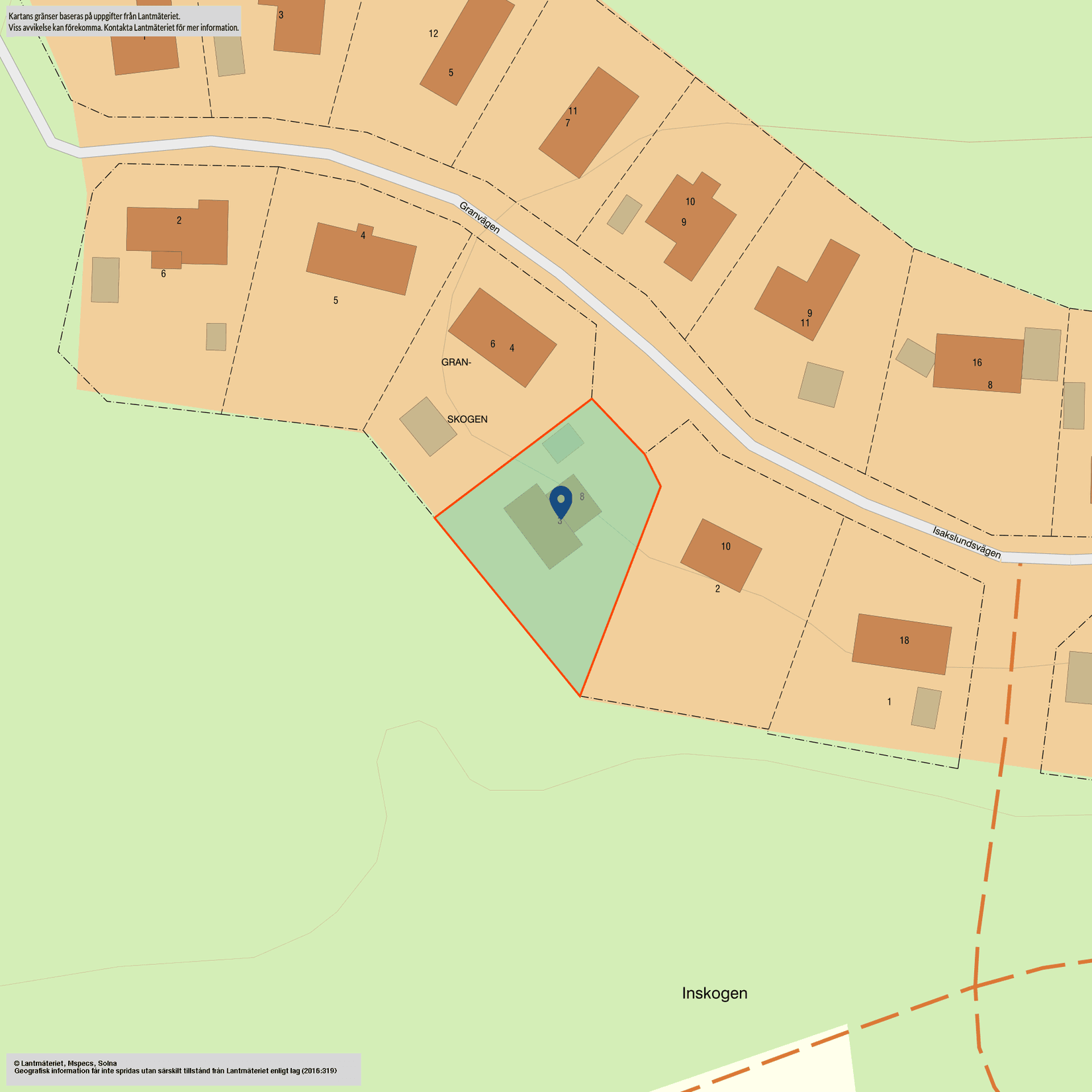 Villa, Granvägen 8, Inskogen, Oxelösund