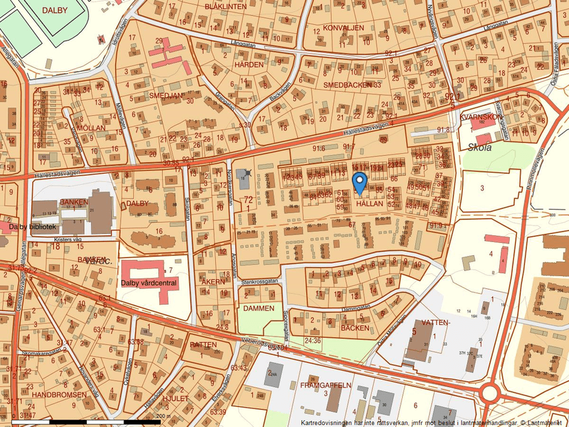 Villa, Radhus, Hällestadsvägen 62, Dalby, Lund