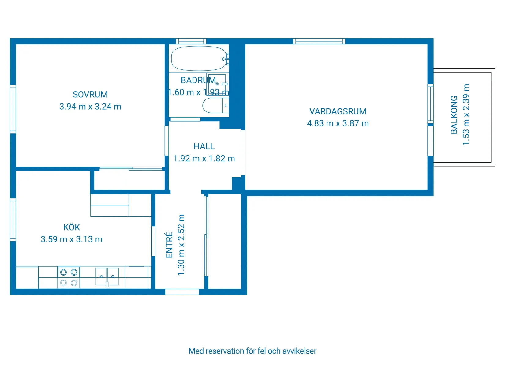 Bostadsrätt, Spolegatan 8A, 3 vån, Nedre Holm, Motala