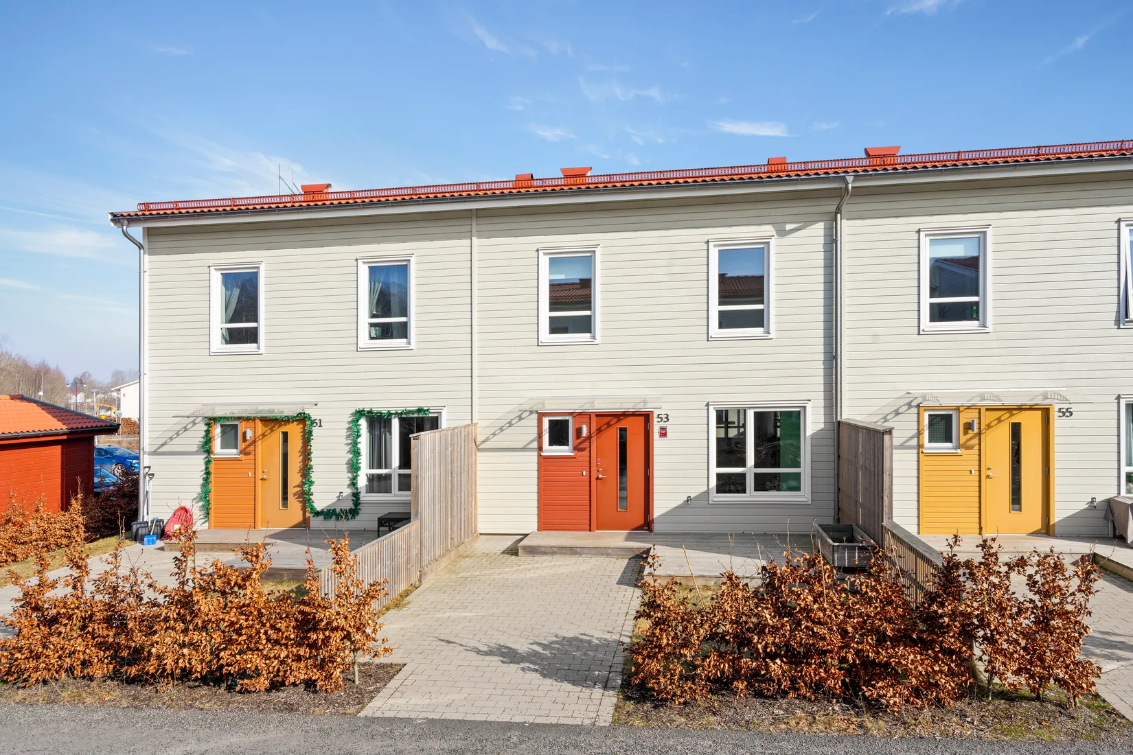 Radhus, Hägnadsgatan 53, Trädgårdsstaden, Skövde