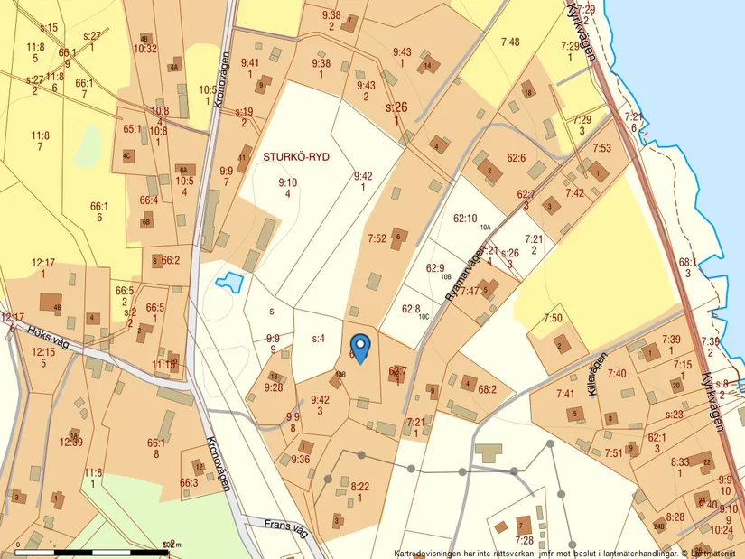Tomt, Kronovägen 13B, Sturkö, Karlskrona