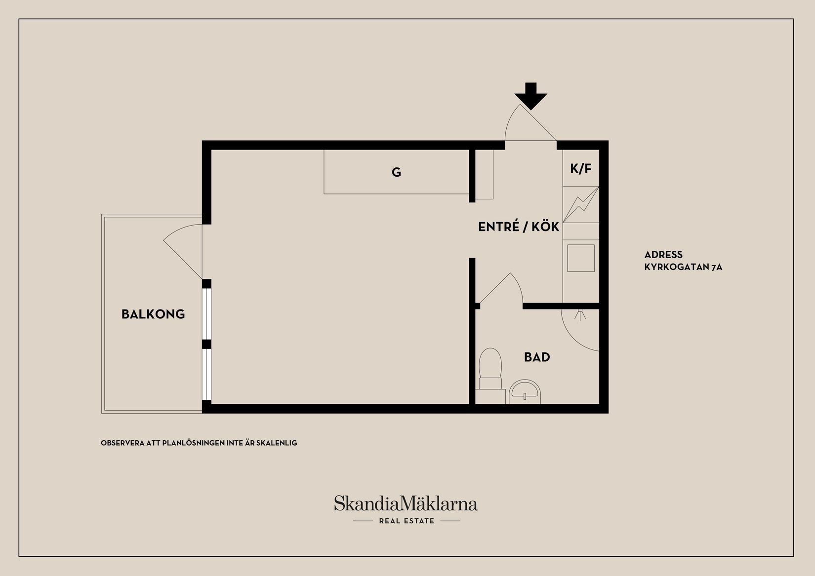 Bostadsrätt, Kyrkogatan 7A, Centralt Kumla, Kumla