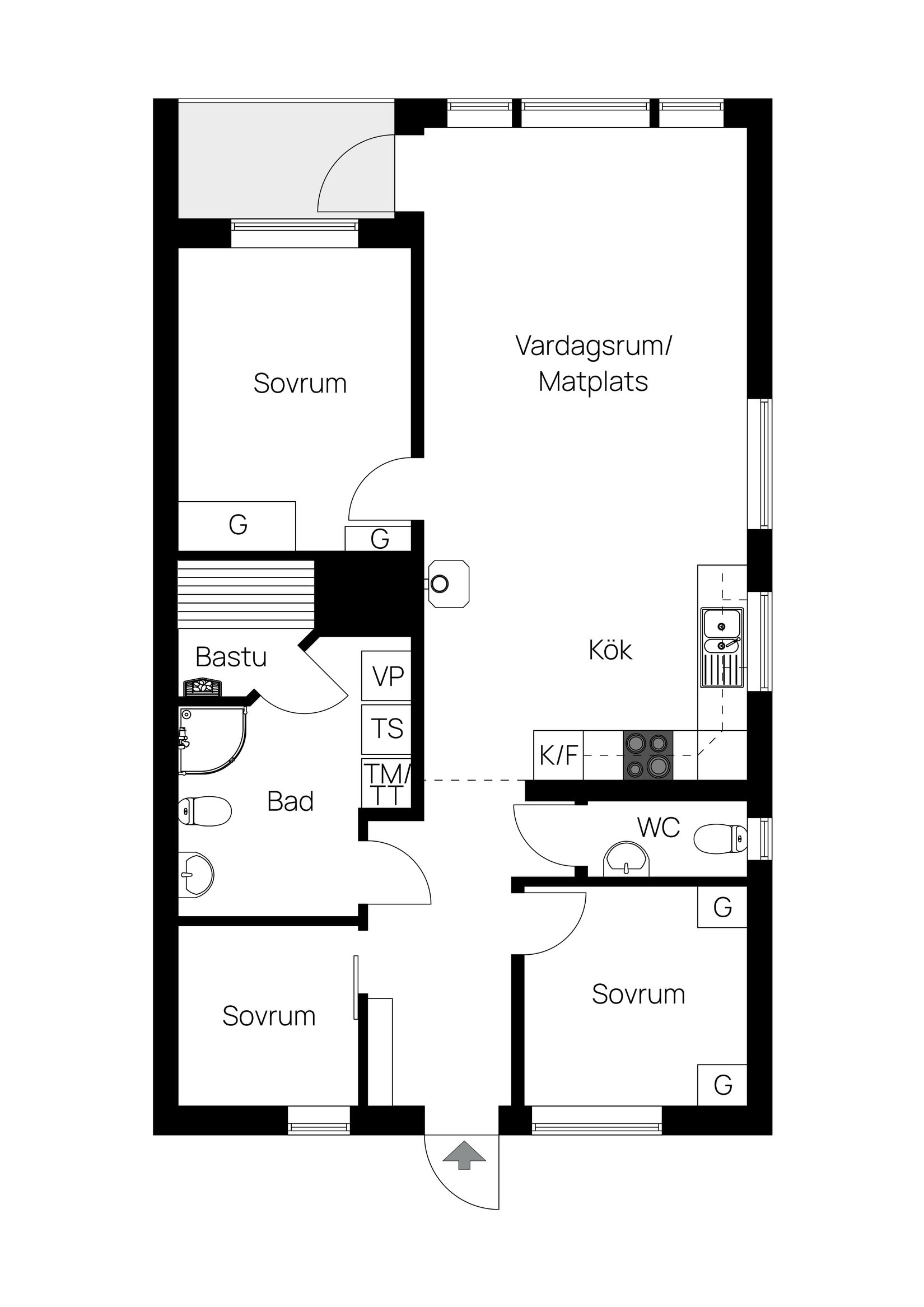Bostadsrätt, Storhogna Torg 13F, Storhogna, Berg