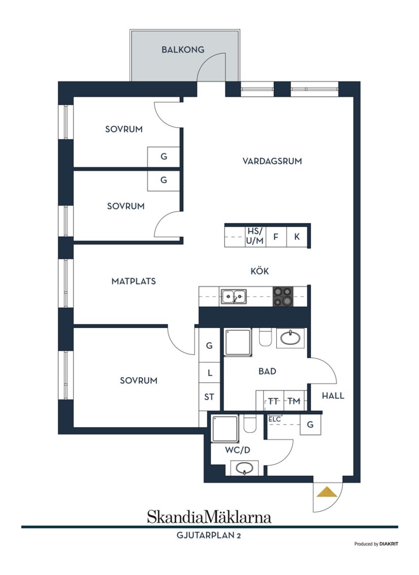 Bostadsrätt, Gjutarplan 2, Kallhäll, Järfälla