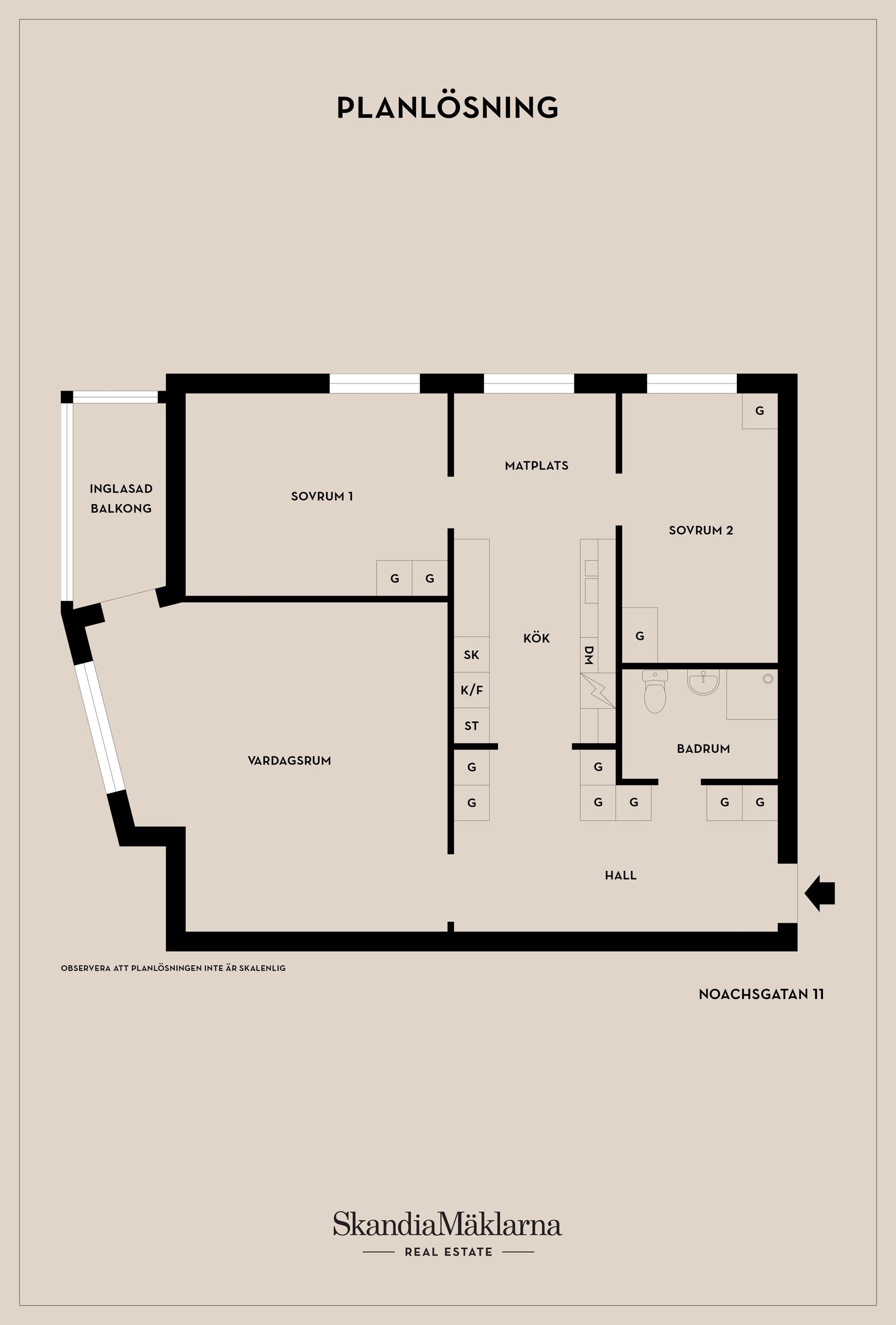 Bostadsrätt, Noachsgatan 11, Norr, Eskilstuna