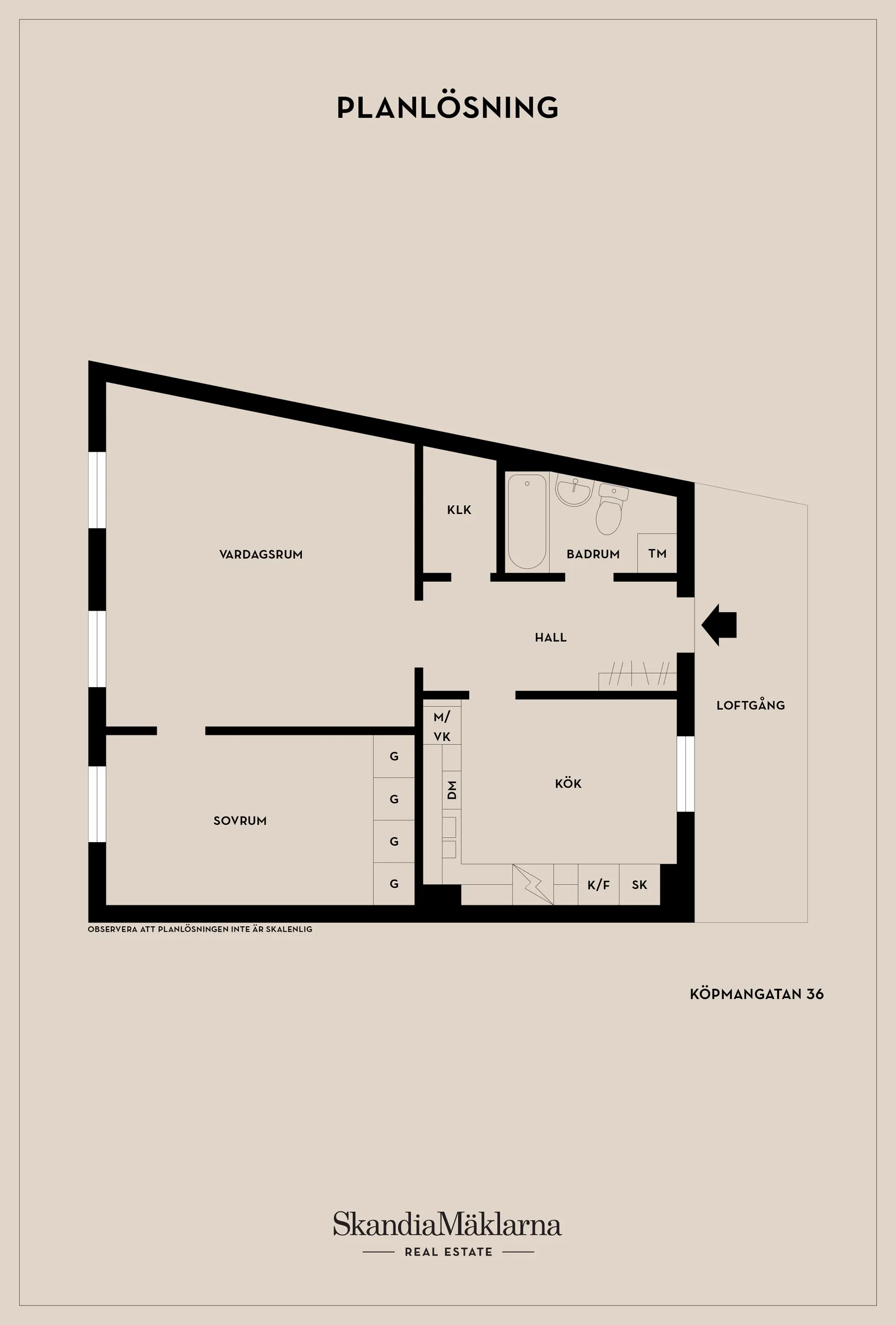 Bostadsrätt, Köpmangatan 36, Gamla Staden, Eskilstuna