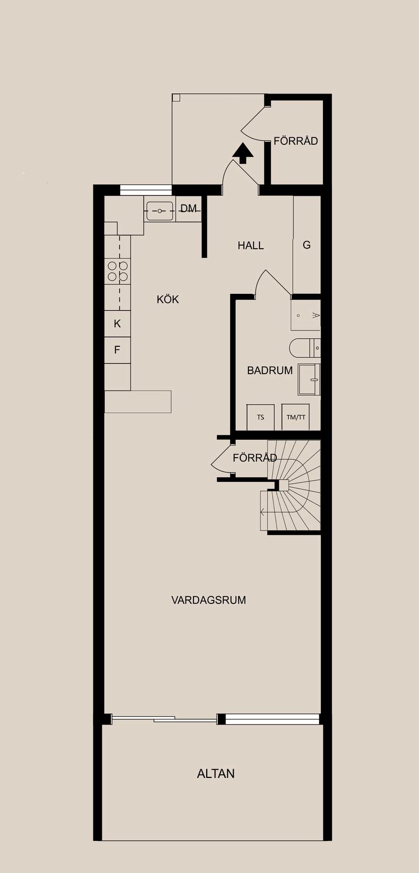 Radhus, Kalkstensgatan 30, Vilbergen, Norrköping