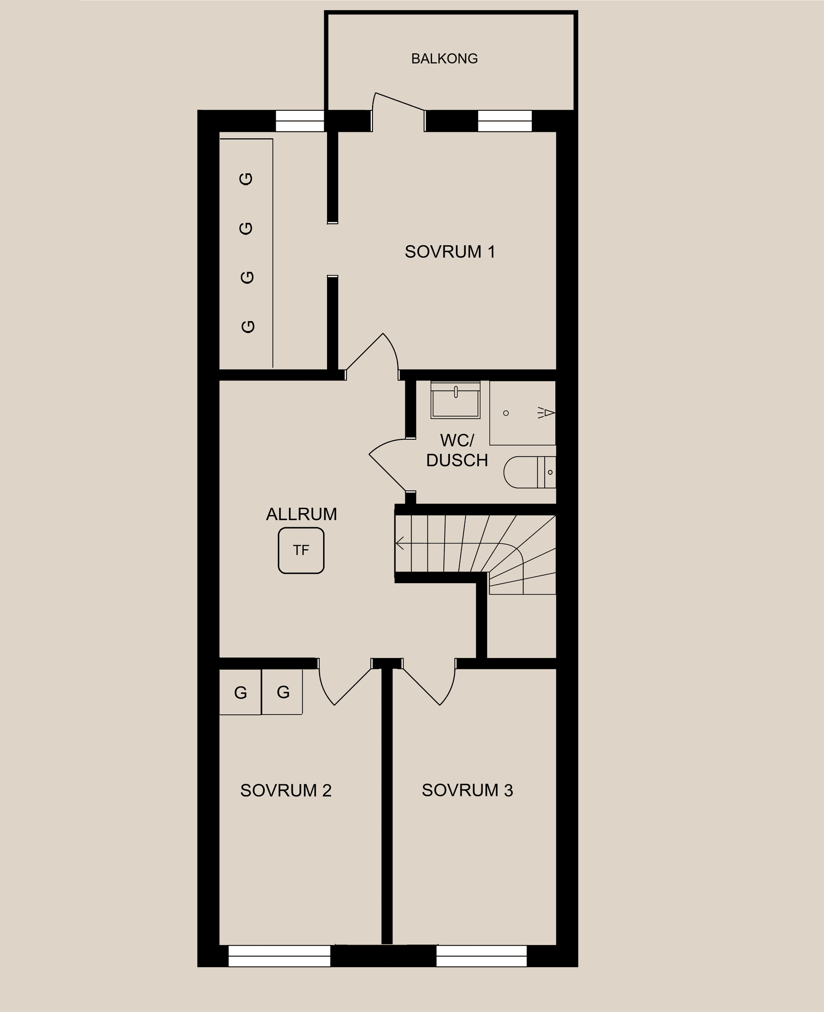 Radhus, Kalkstensgatan 30, Vilbergen, Norrköping