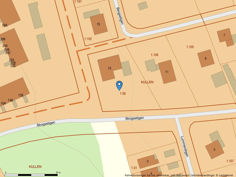 Villa, Bergsstigen 13, Gådeåberget, Härnösand